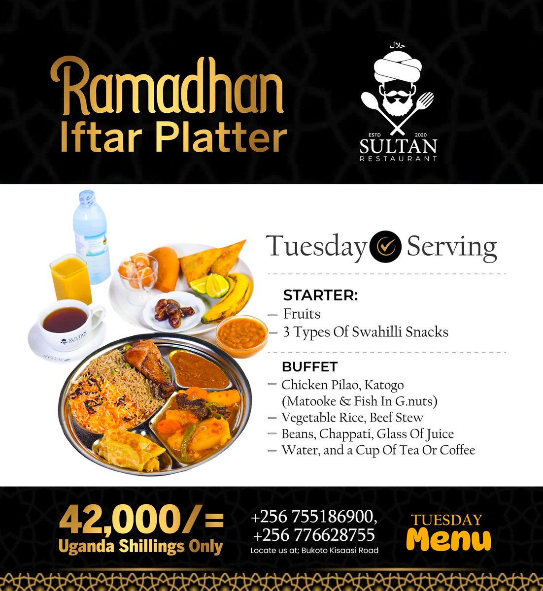 SultanRestaur2's tweet image. WE HAVE A DIFFERENT MENU EVERYDAY..
COME DINE WITH US
📲 0755 186 900 
📍Bukoto,Kisasi Rd