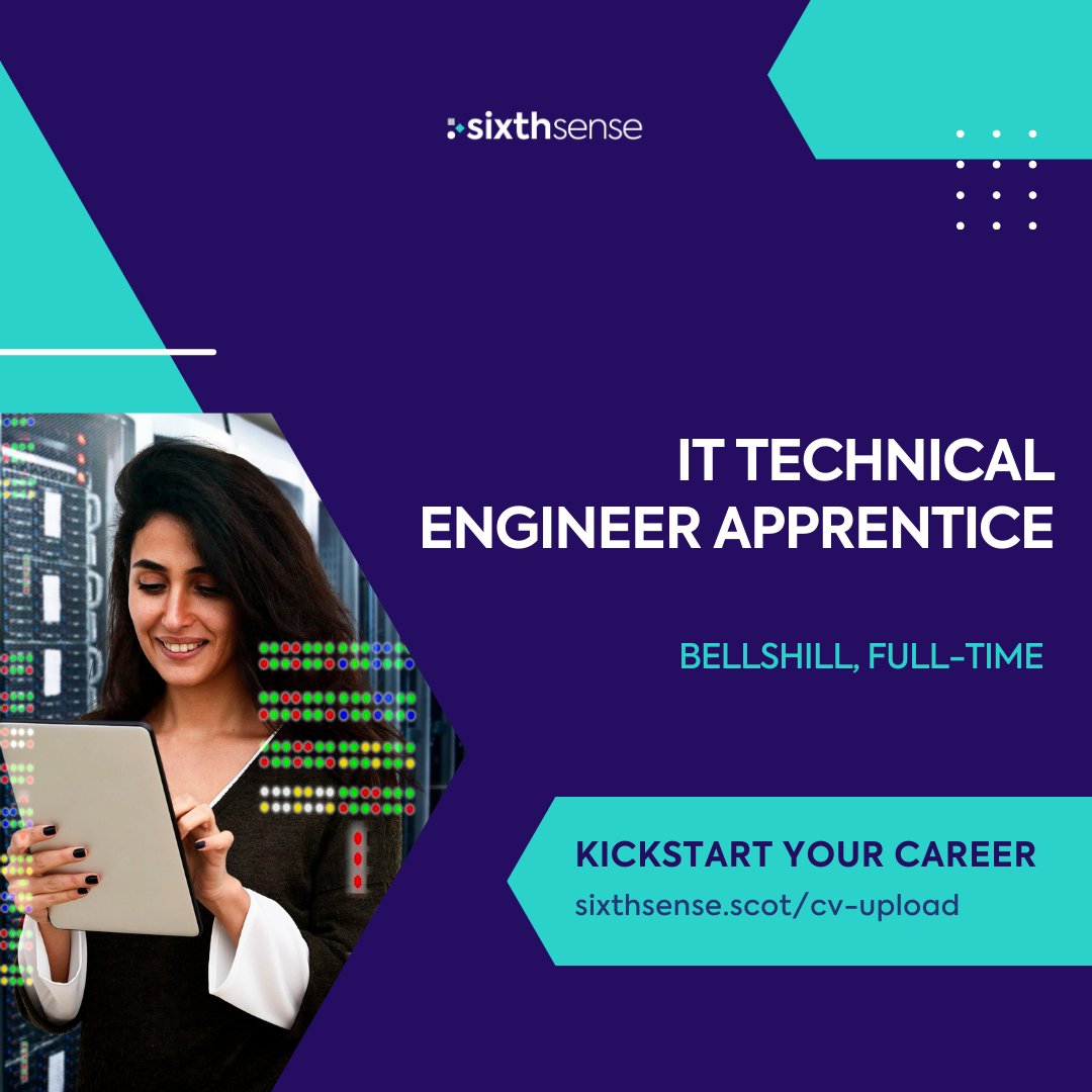 6SenseTraining's tweet image. 💻We have a new and exciting IT #Technical Engineer #Apprenticeship opportunity! This would be brilliant for someone passionate about #IT and determined to have a successful #career in the industry! 💻

✅ Apply online here: sixthsense.scot/job/it-technic…