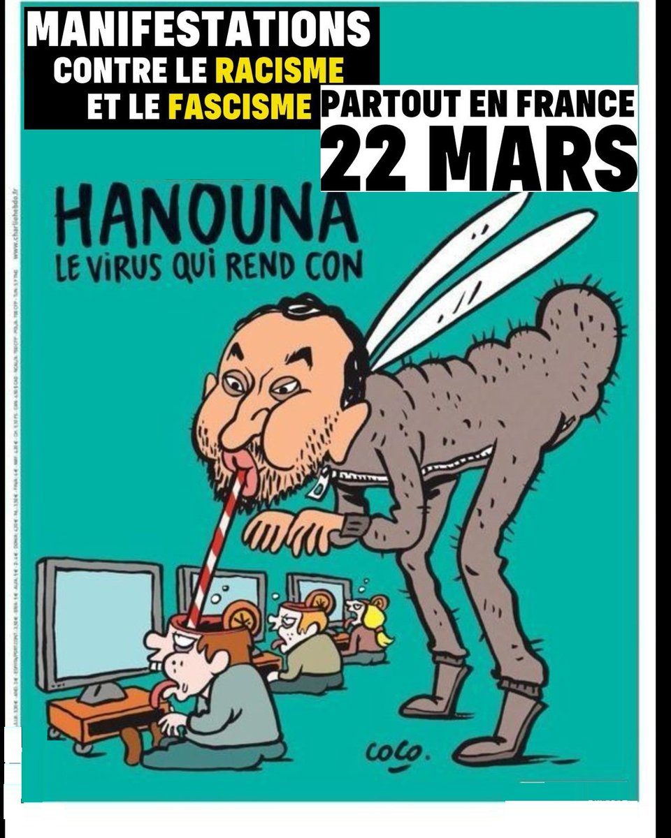 S_Kbreizh's tweet photo. Le 22 mars on se lèvera tous contre le racisme et contre l'Extrême-Droite alliée du gouvernement Bayrou.

(oui je sais, je suis antimoustique) https://t.co/gcl1eHPT6P