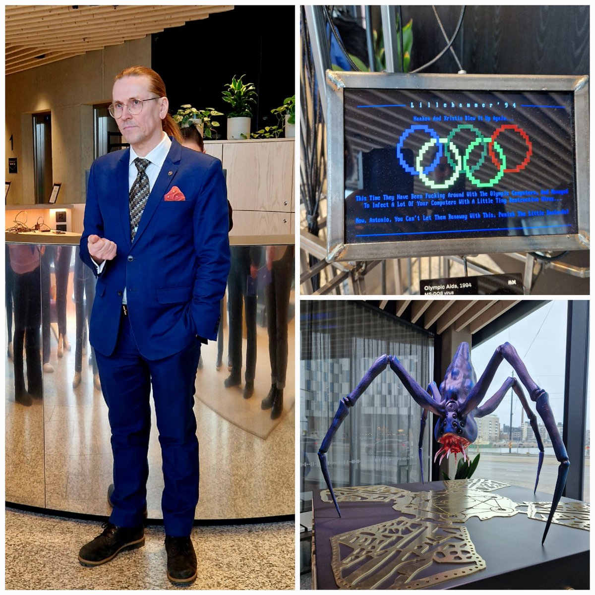 milen_marketta's tweet photo. Erittäin mielenkiintoinen visiitti Tiimimme kanssa @WithSecure ja uusi upea #museumofmalwareart yhdessä @mikkohypponen kanssa. Kiitos! Monenlaisia viruksia ja lunnastroijalainen! https://t.co/Gp4fzCLiDq