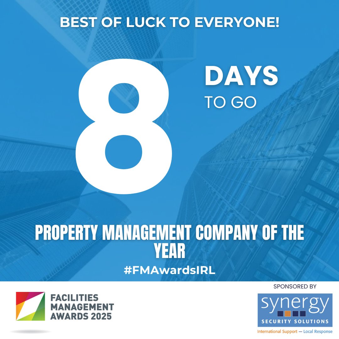 The team at Synergy Security Solutions is excited to discover who will win the awards at Facilities Management Awards 2025 on March 20, 2025 at The Radisson Blu, Royal Convention Centre, Dublin.

From us at Synergy Security Solutions, we look forward to celebrating with you!🎉