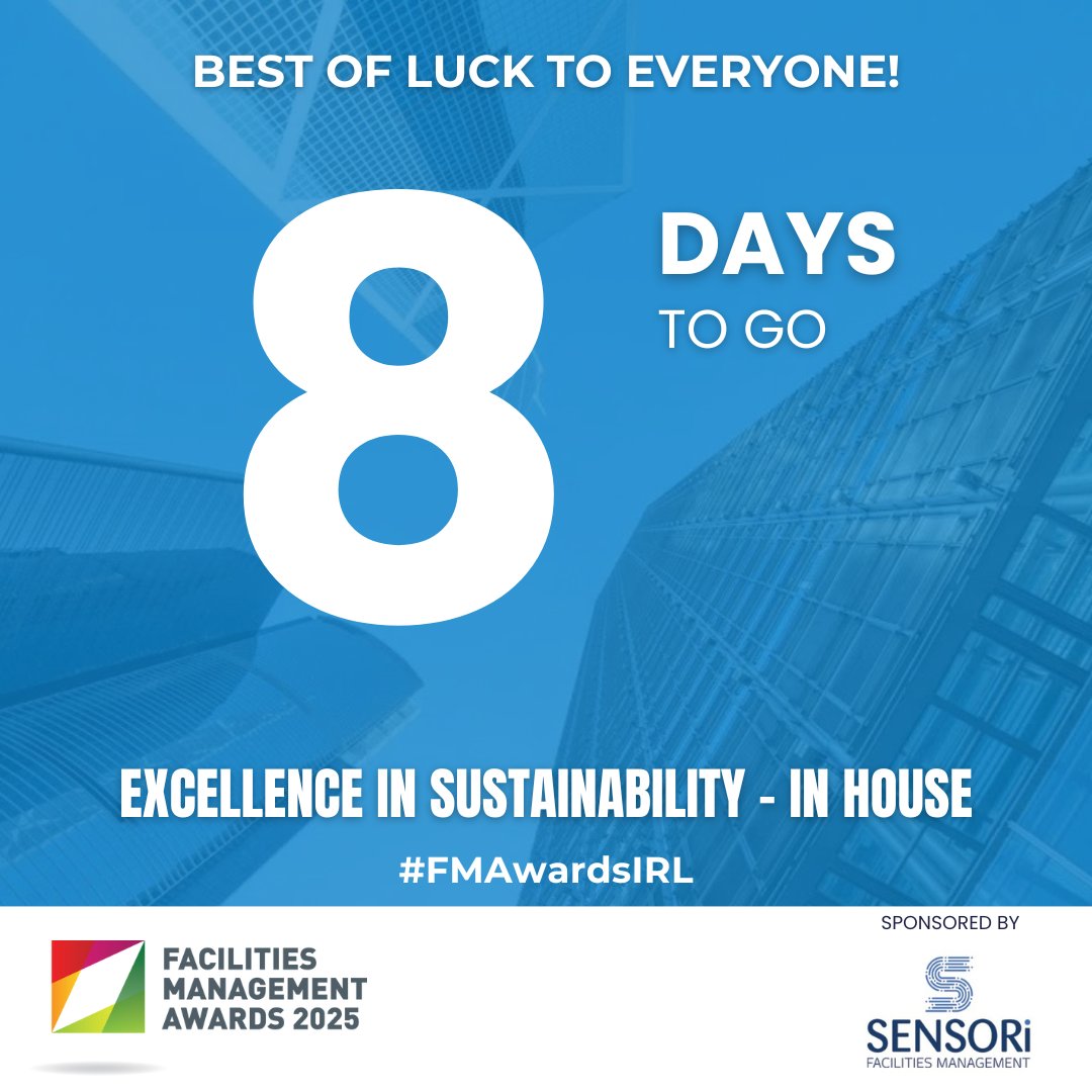 The team at Sensori FM is excited to discover who will take home the coveted awards at Facilities Management Awards 2025 on March 20, 2025 at The Radisson Blu, Royal Convention Centre, Dublin.

From all of us at Sensori FM, we look forward to celebrating with you!🎉

#FMAwardsIRL