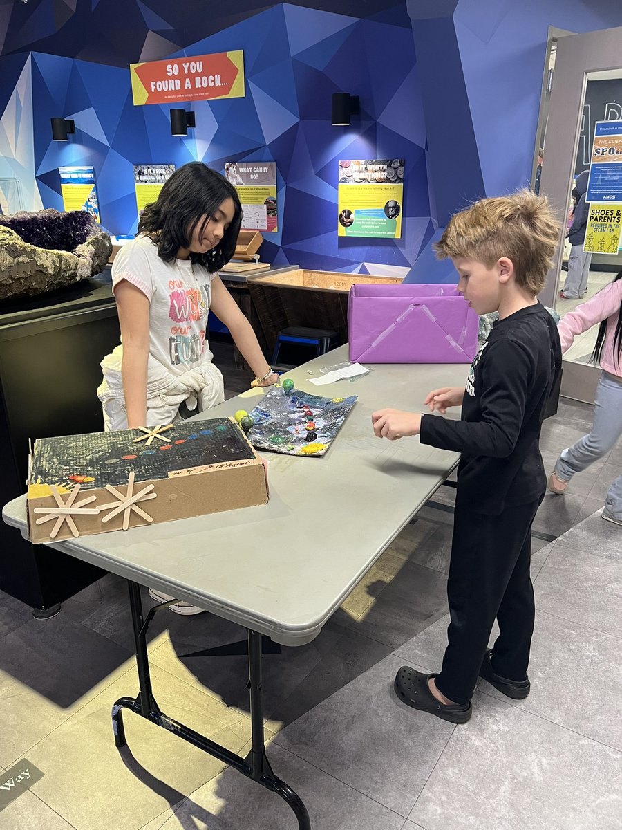 The Asheville Museum of Science was buzzing with excitement this morning as Oakley Elementary third graders shared their Galaxy games with judges and family members. Thanks to GE Aerospace for investing in the next generation of scientists!