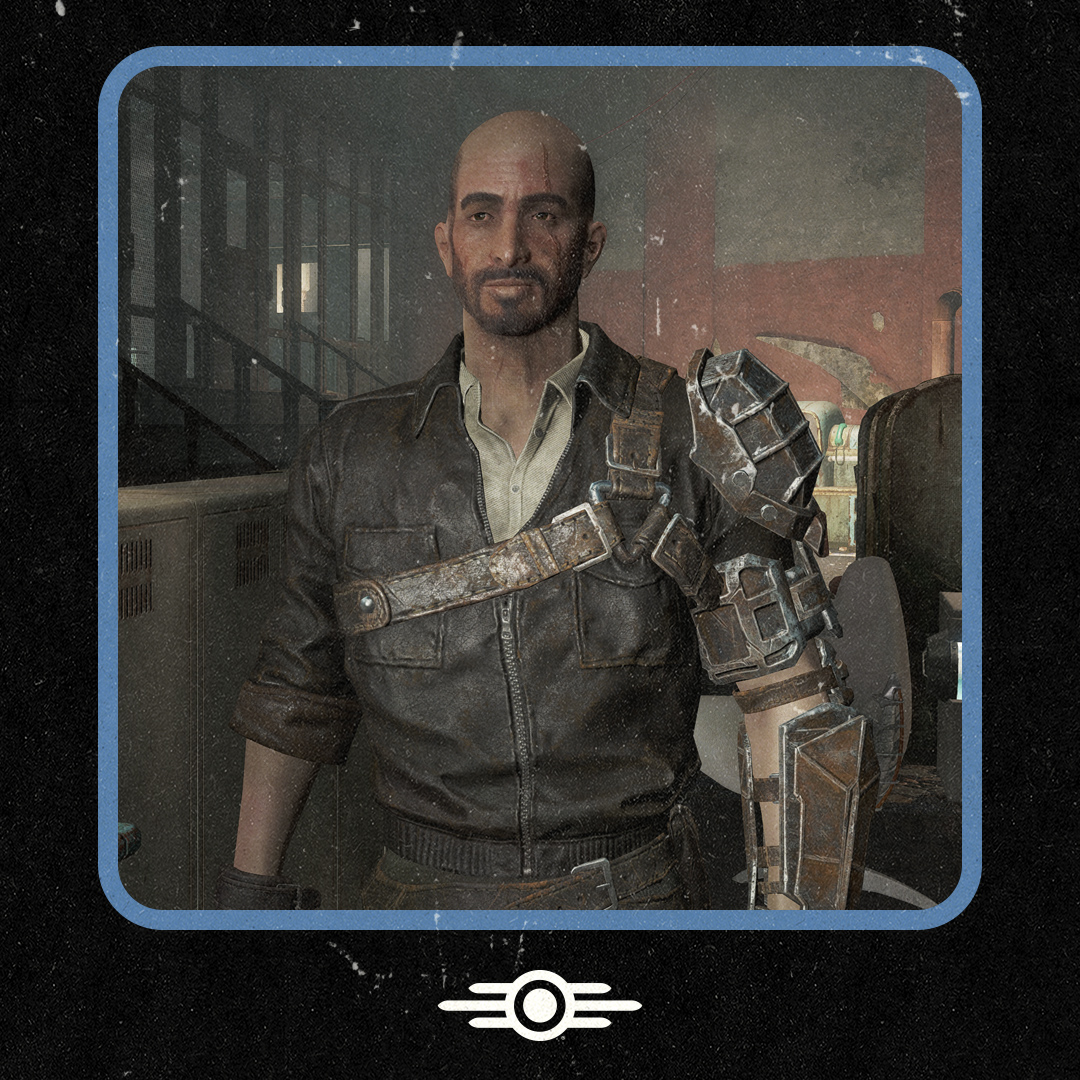 Fallout's tweet image. Conrad Kellogg is a ruthless mercenary contracted by the Institute for above-ground operations, namely the kidnapping of the Sole Survivor's son. Cybernetically enhanced with Institute tech, he has left a bloody trail across the continent for over a century...