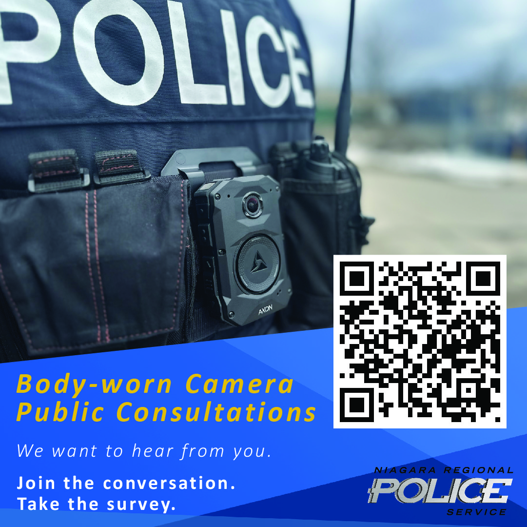 The Regional Municipality of Niagara Police Service Board &amp; the NRPS are considering Body-Worn Cameras for our front line officers.

Your input matters as we determine how this technology fits into the future of policing in Niagara.

Join the conversation:
my.thoughtexchange.com/scroll/4654064…