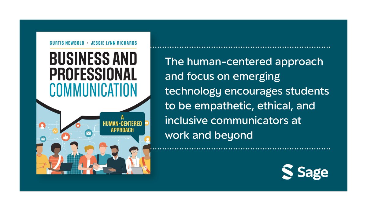 "Business and Professional Communication: A Human-Centered Approach" by Curtis Newbold and Jessie Lynn Richards is available now.

Learn more and get your copy here: ow.ly/Uzkp50VghOf