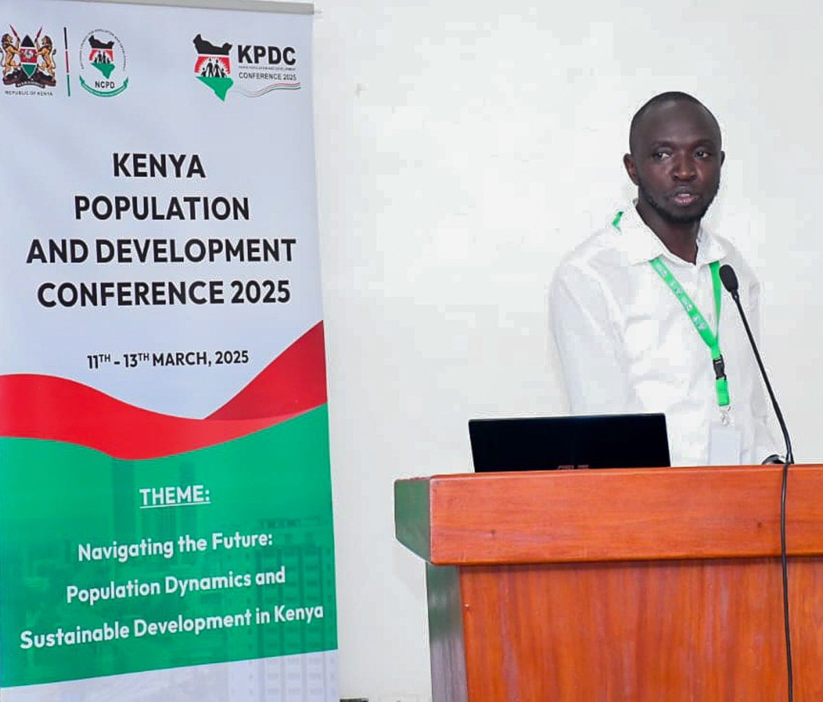 #IamAPHRC at the Kenya Population Development Conference 2025 (#KPDC2025) by <a href="/NCPD_Kenya/">NCPD</a>.

Today, <a href="/cygubicko/">Bicko Cygu</a> gave a compelling presentation on Leveraging Artificial Intelligence (AI) for Population Data Analytics, emphasizing AI’s transformative potential in demographic