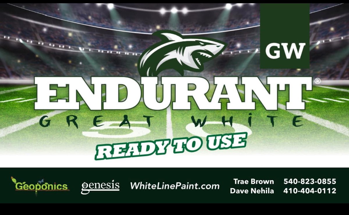 🚨 NEW: Endurant Great White RTU! 🚨

The brightest, longest-lasting white line paint for sports fields is here! 🏈⚽️🏟️ Ready-to-use, fast-drying &amp; ultra-durable for bold, crisp lines every game.

✔️ No mixing – just apply!
✔️ Eco-friendly &amp; turf-safe 🌱
✔️ Works on natural &amp;