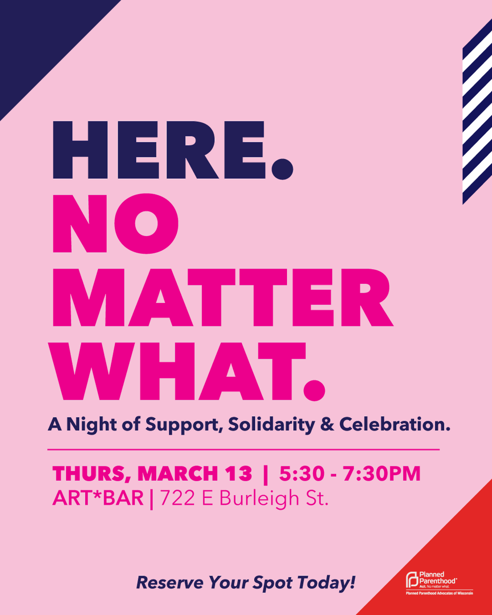 📢 Tomorrow’s the night! 📢

Join us at Art*Bar in Milwaukee for a night of celebration, advocacy, and drag! 💃✨

🎟️ Pay-What-You-Can tickets include a free drink &amp; light appetizers. All proceeds support Planned Parenthood’s fight for reproductive health care access.

Don’t miss