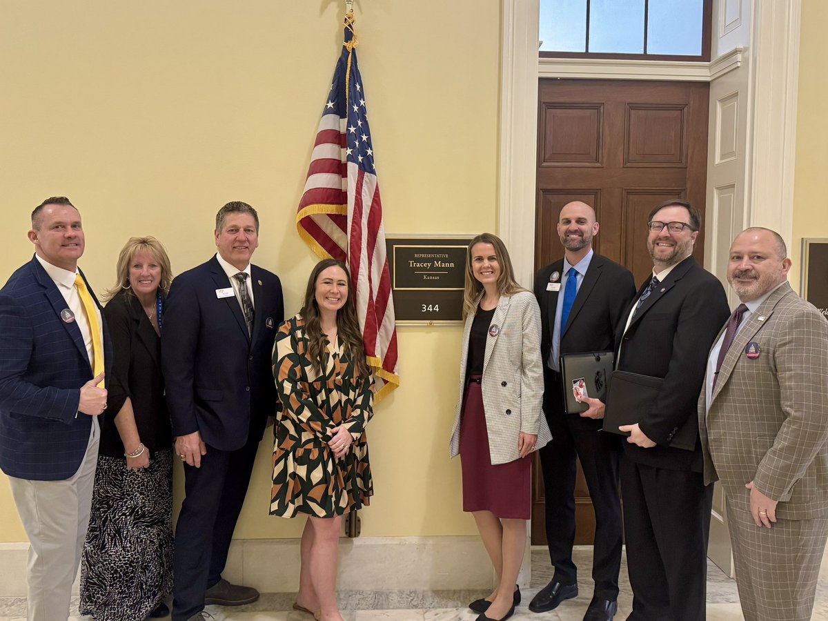 Rick Rivera (@mr_rickrivera) on Twitter photo Thank you, @RepTraceyMann for your support of education and Kansas students. We appreciate you and your team for meeting with our Kansas delegation to discuss education funding and important issues impacting our schools.
<a href="/KSPrincipals/">KSPrincipals</a> <a href="/NASSP/">National Assoc. of Secondary School Principals</a> <a href="/NAESP/">National Assoc. of Elementary School Principals</a> #principalsadvocate #NSLAC2025 Thank you, @RepTraceyMann for your support of education and Kansas students. We appreciate you and your team for meeting with our Kansas delegation to discuss education funding and important issues impacting our schools.
<a href="/KSPrincipals/">KSPrincipals</a> <a href="/NASSP/">National Assoc. of Secondary School Principals</a> <a href="/NAESP/">National Assoc. of Elementary School Principals</a> #principalsadvocate #NSLAC2025