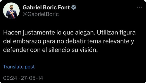Y como siempre tenemos el tuit de Boric