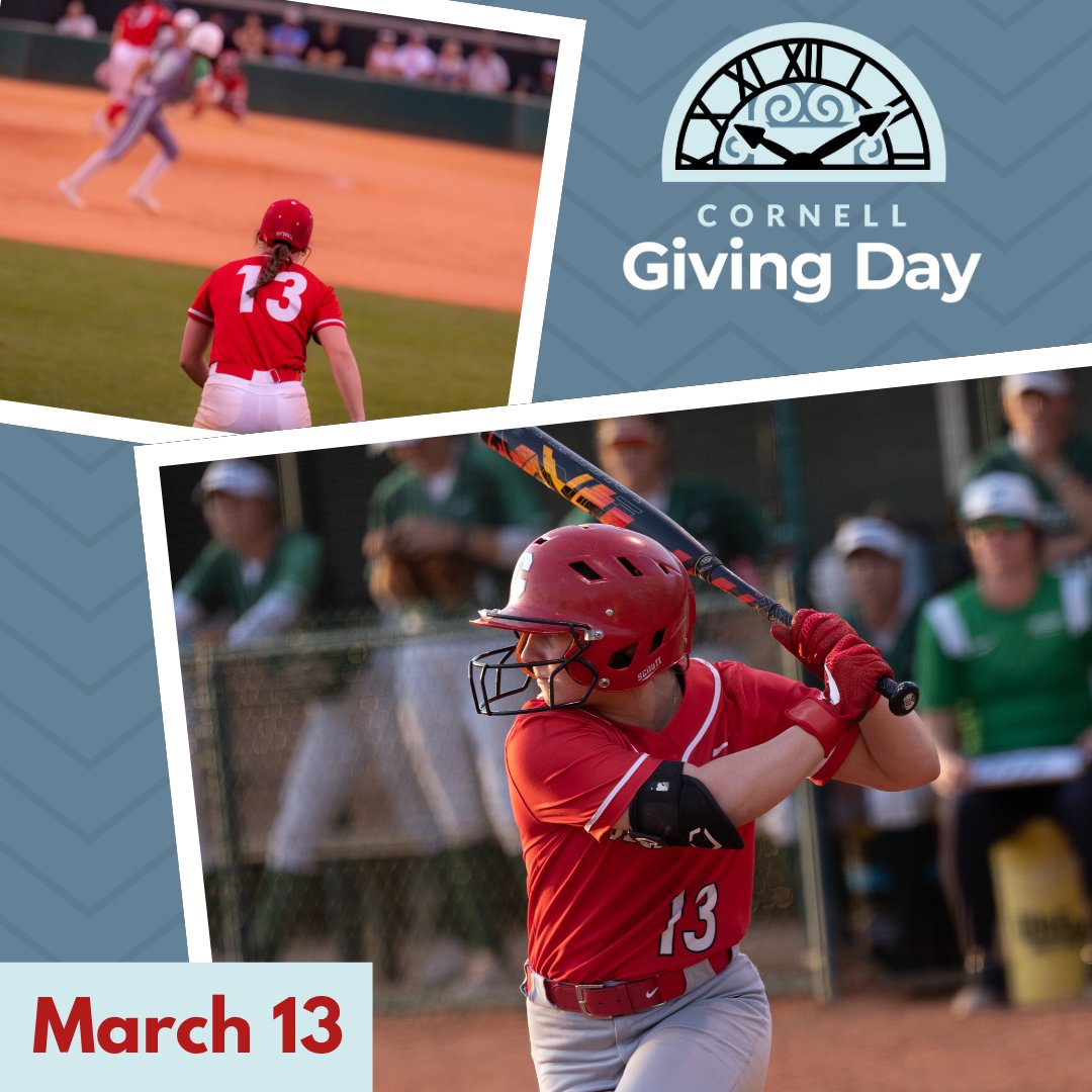 "Tots of love for Big Red—your support goes a long way. Donate tomorrow!! #CornellGivingDay #13Hoursuntilgivingday #YellCornell