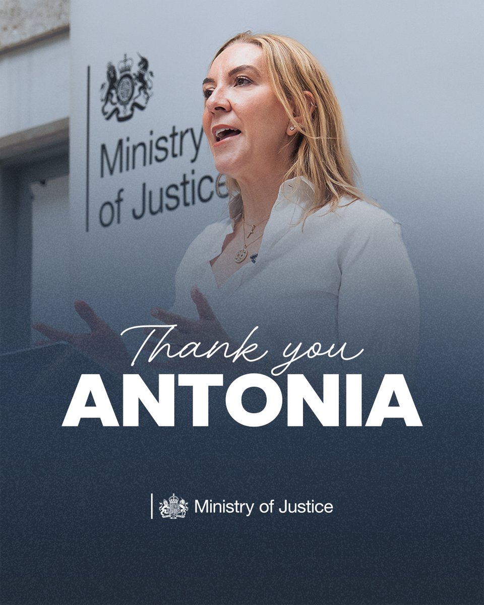 Ministry of Justice (@mojgovuk) on Twitter photo Dame <a href="/AntoniaRomeoUK/">Antonia Romeo</a> will be leaving the Ministry of Justice to become Permanent Secretary of <a href="/ukhomeoffice/">Home Office</a>. We all thank Antonia for her outstanding leadership over 4 years at the MoJ.
@CEOHMPPS Amy Rees will be interim Permanent Secretary.
More: gov.uk/government/new⦠Dame <a href="/AntoniaRomeoUK/">Antonia Romeo</a> will be leaving the Ministry of Justice to become Permanent Secretary of <a href="/ukhomeoffice/">Home Office</a>. We all thank Antonia for her outstanding leadership over 4 years at the MoJ.
@CEOHMPPS Amy Rees will be interim Permanent Secretary.
More: gov.uk/government/newā¦