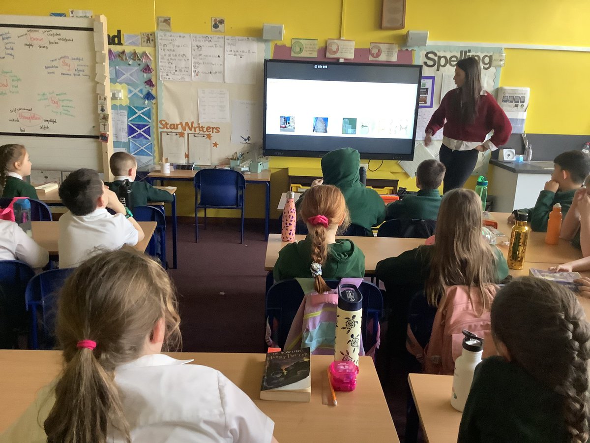 MrsDo_StP's tweet photo. World of Work 
Mrs Dolan’s sister Lucy came to visit us to tell us about interior designing and university.
We enjoyed looking at all the cool projects she made or designed as well as her drawings.
There were lots of skills, qualities and knowledge involved in interior designing. https://t.co/aq8iLVCPqC