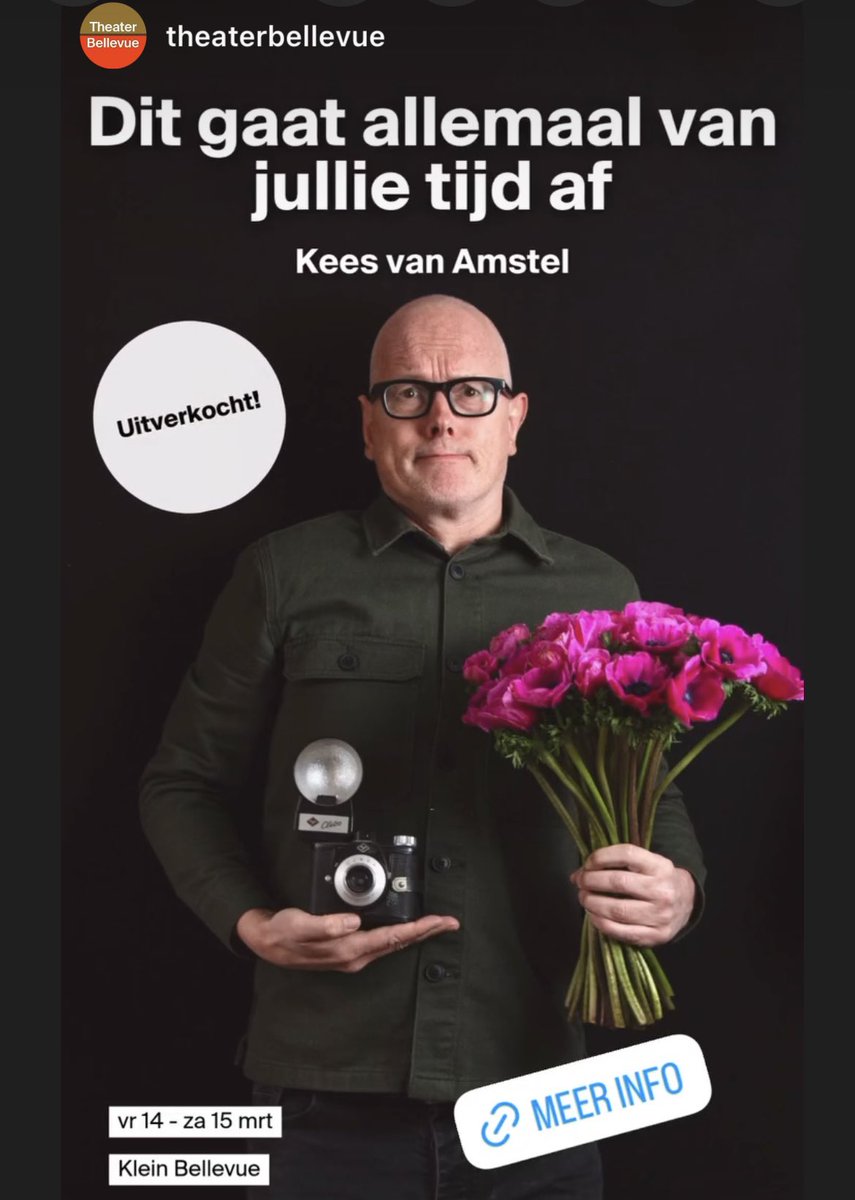 Het gaat goed met de kaartverkoop! Vrijwel alle optredens deze week uitverkocht. Alleen in Boxmeer nog plek. #ditgaatallemaalvanjullieeigentijdaf