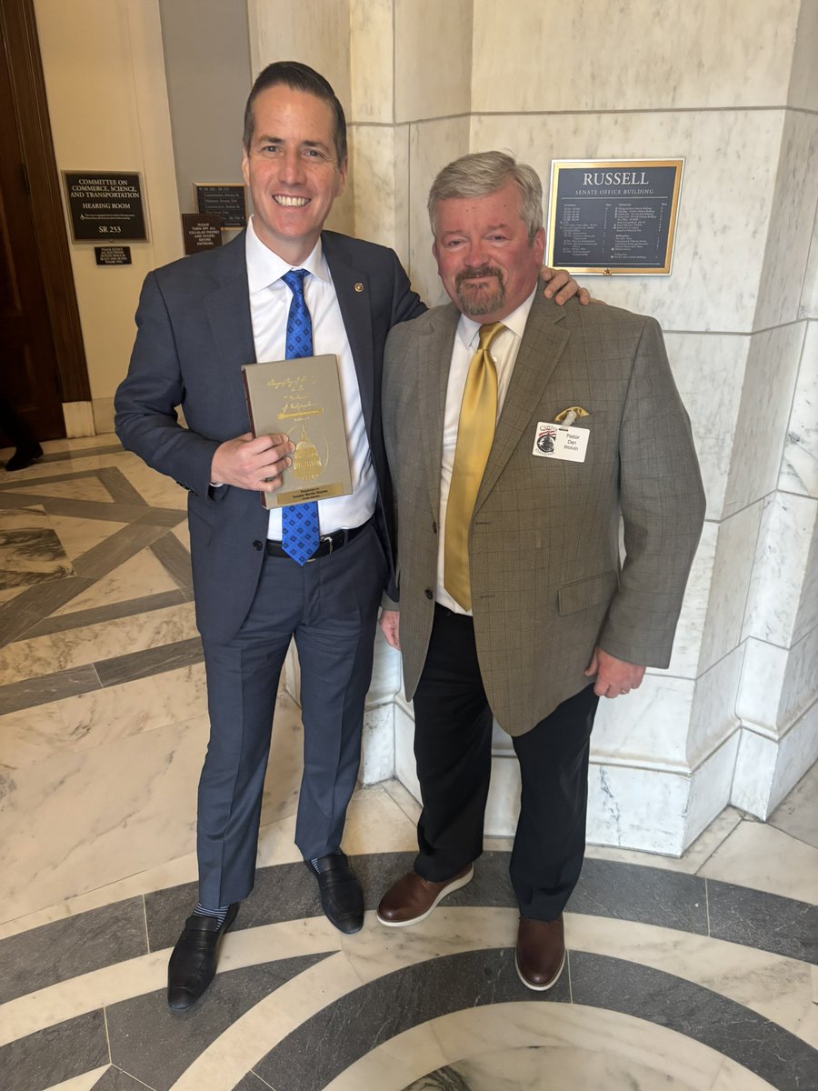 So thankful for 2 strong senators from Ohio! Privileged to make a presentation here in DC to <a href="/berniemoreno/">Bernie Moreno</a> &amp; encourage him to stay strong for Ohio!