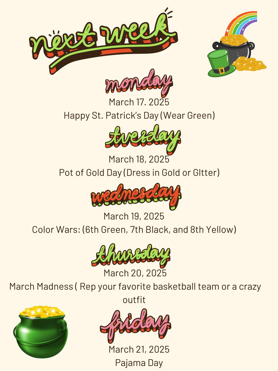 DerbyMiddle_CT's tweet image. The Student Council will be hosting a Spirit Week next week! #WeAreDMS