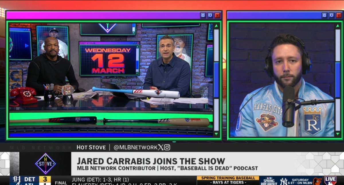 harrisonwitz99's tweet image. I love seeing the Goat @Jared_Carrabis on @MLBNetwork