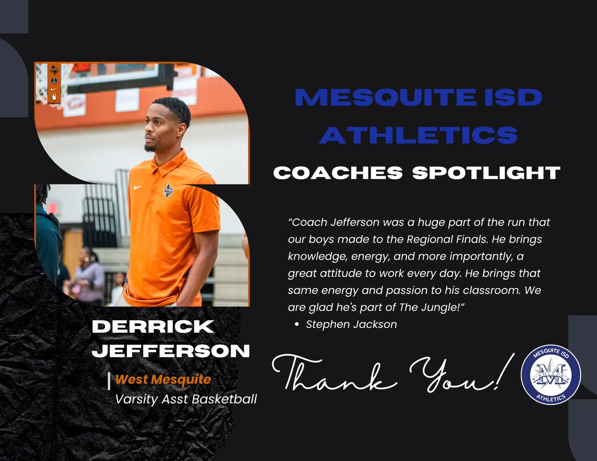 Today we want to recognize a coach from The Jungle. 

Being a var asst basketball coach can be a thankless job, but it is one of the most important positions in a program. 

S/O to Coach Jefferson, he was an integral part to the Wranglers success this season‼️