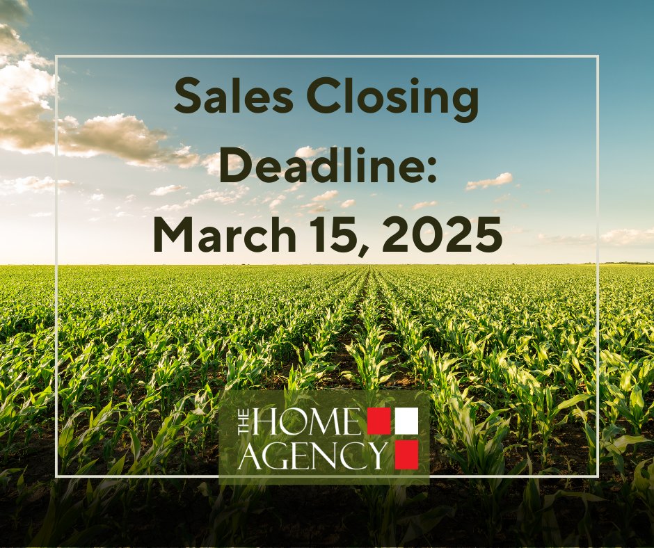 Time is ticking and Sales Closing Deadline (3/15/2025) is already this Saturday! If you haven't spoken with your agent as of yet, now is the time. Give us a call today and speak to one our crop insurance agents at 800.245.4241!