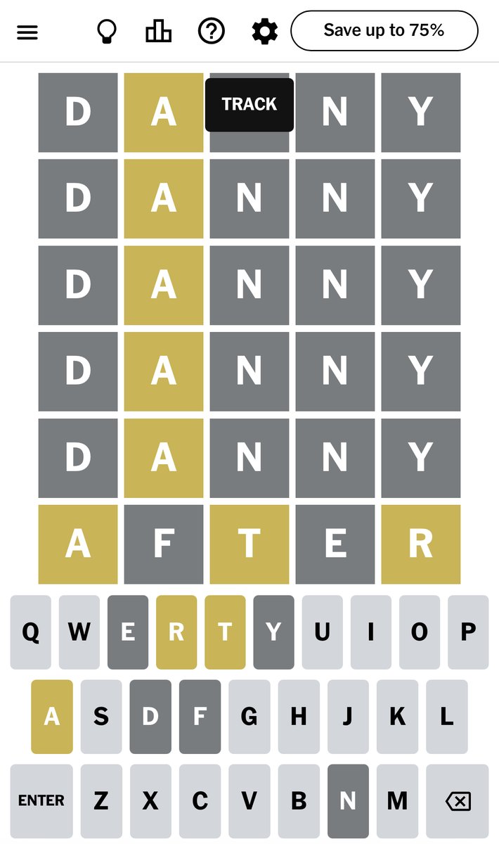 noddlt's tweet image. where do you guys think I messed up on the wordle