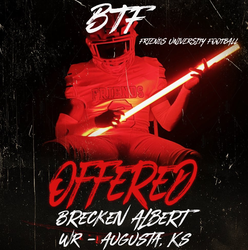 Blessed to announce that I have received an offer from Friends University! 
<a href="/CoachMurrayFU/">Mase</a> <a href="/CoachHarrisonFU/">Coach Harrison</a>