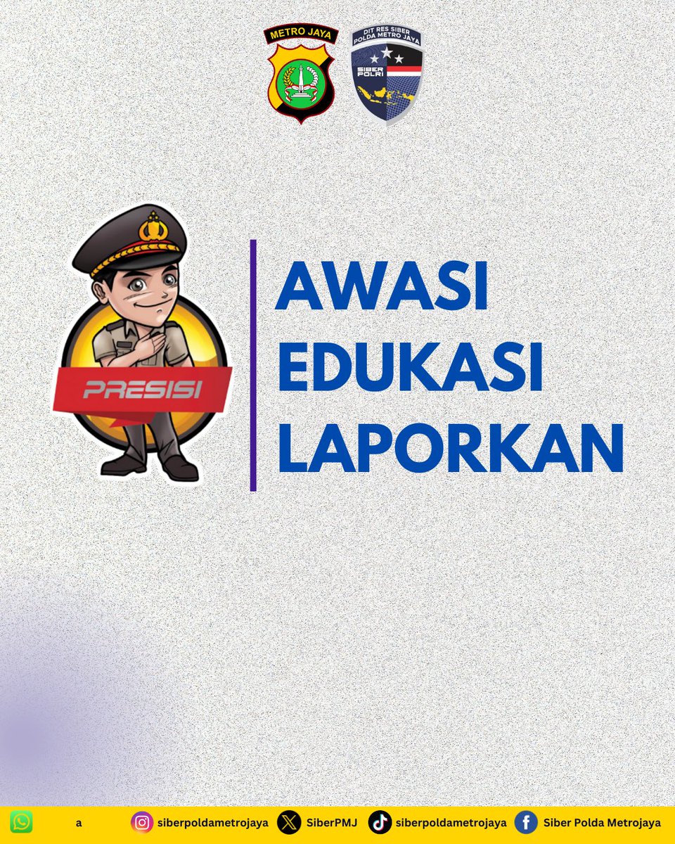 Mari lindungi anak Indonesia dari ancaman kejahatan siber. #polrihumanis #polripeduli