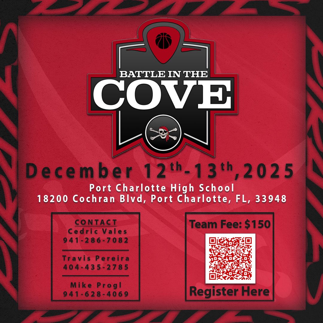 PCHS Lady Pirates (@pcladypiratesbb) on Twitter photo 1st annual BATTLE IN THE COVE
Brought to you by Lady Pirate Basketball 🔴⚫️🏀
Don’t Miss Out On Our New Tradition!
🏴☠️ Competitive Matchups
🏴☠️Colleges
🏴☠️ Media Coverage
—Secure your spot:
forms.gle/itPHwnLRmRnRhZ…
<a href="/PirateNationPC/">PC Pirate Athletics</a> <a href="/CoachCed55/">Coach Cedric</a> #PCHSLadyPirates #PiratePride 1st annual BATTLE IN THE COVE
Brought to you by Lady Pirate Basketball 🔴⚫️🏀
Don’t Miss Out On Our New Tradition!
🏴☠️ Competitive Matchups
🏴☠️Colleges
🏴☠️ Media Coverage
—Secure your spot:
forms.gle/itPHwnLRmRnRhZ…
<a href="/PirateNationPC/">PC Pirate Athletics</a> <a href="/CoachCed55/">Coach Cedric</a> #PCHSLadyPirates #PiratePride