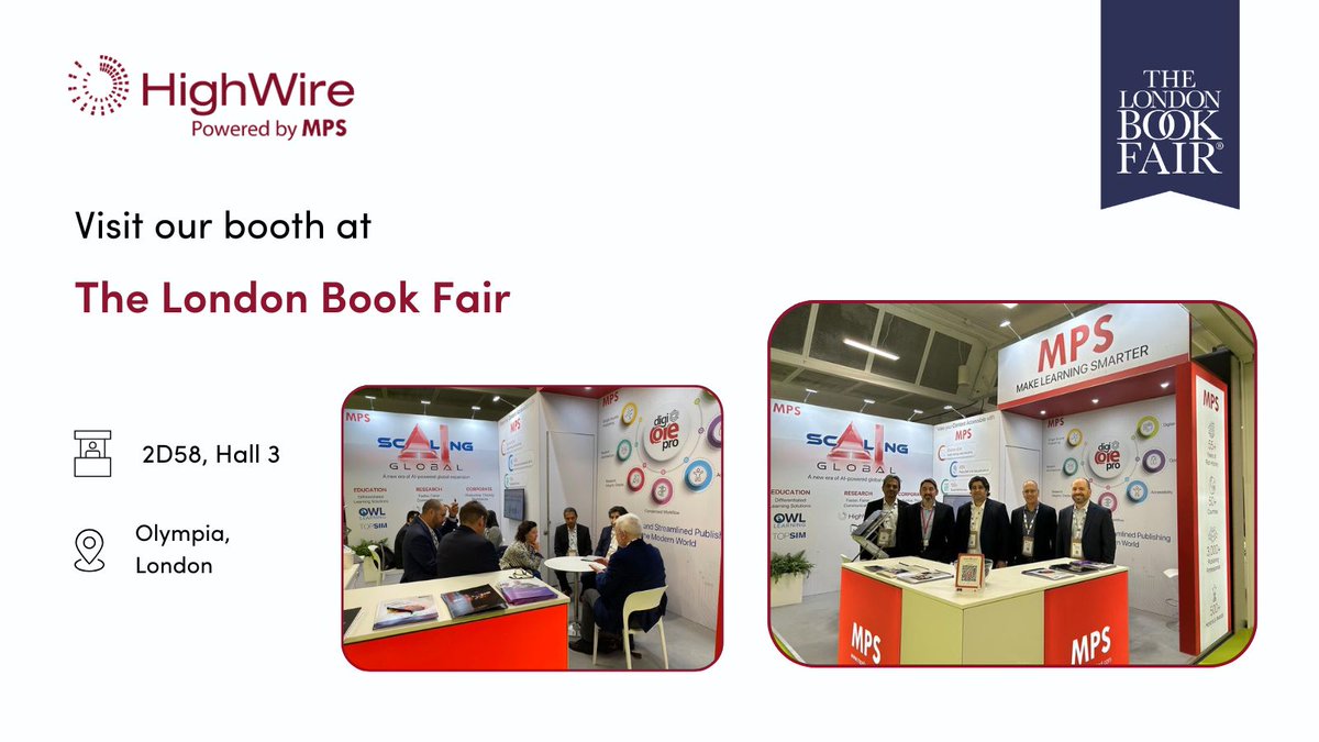 Are you visiting #LBF25? We are having a great time and would love to meet you. Walk into our booth #2D58 in Hall 3.

#LondonBookFair