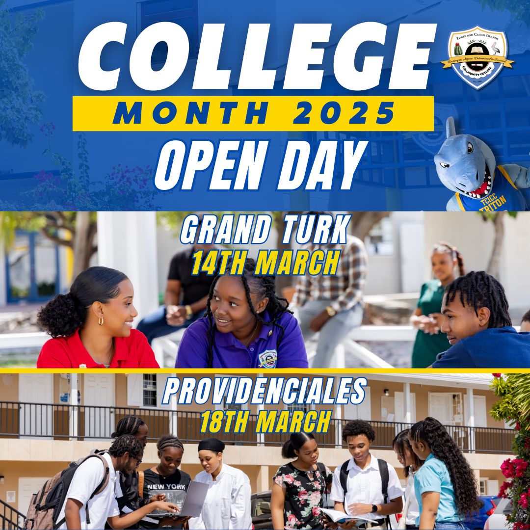 Want to learn more about TCI Community College? Come see us! Stop by our College Month Open Day event. Learn more about each faculty department and the programmes offered. #TCICC30YearsStrong #TCICC #communitycollege #TCICCcollegemonth #turksandcaicos