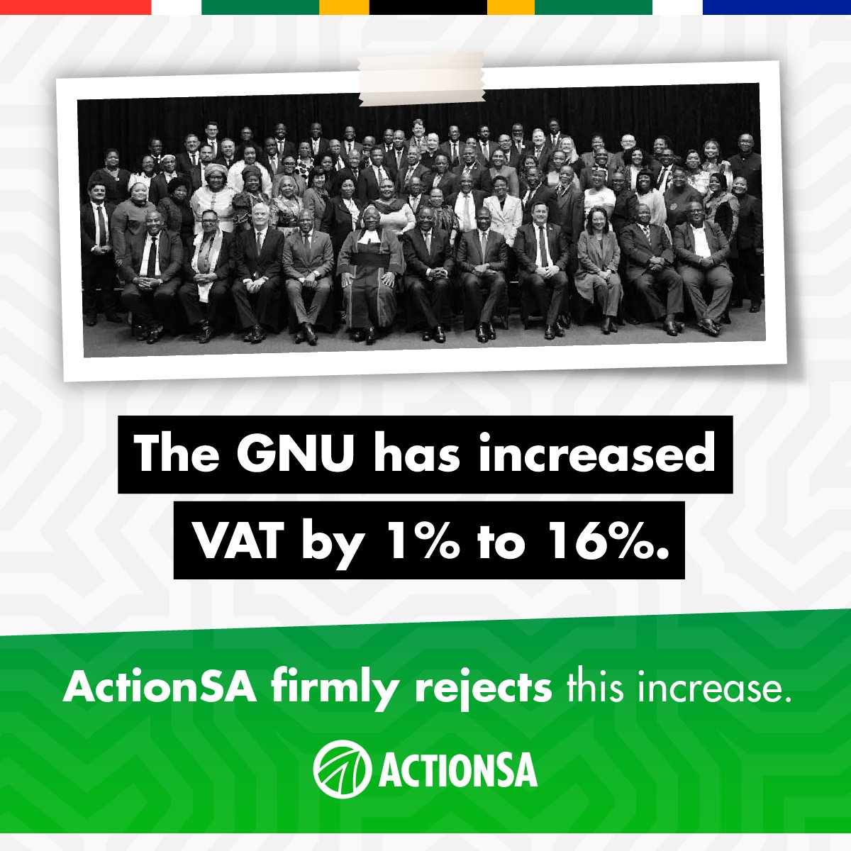 🚫💸 ActionSA will never support a Budget that strangles growth and punishes the poor! 

While a bloated Cabinet of 32 Ministers and 43 useless Deputies demands that you tighten your belt and cough up more taxes, they are blowing billions to fund their VIP lifestyles!
