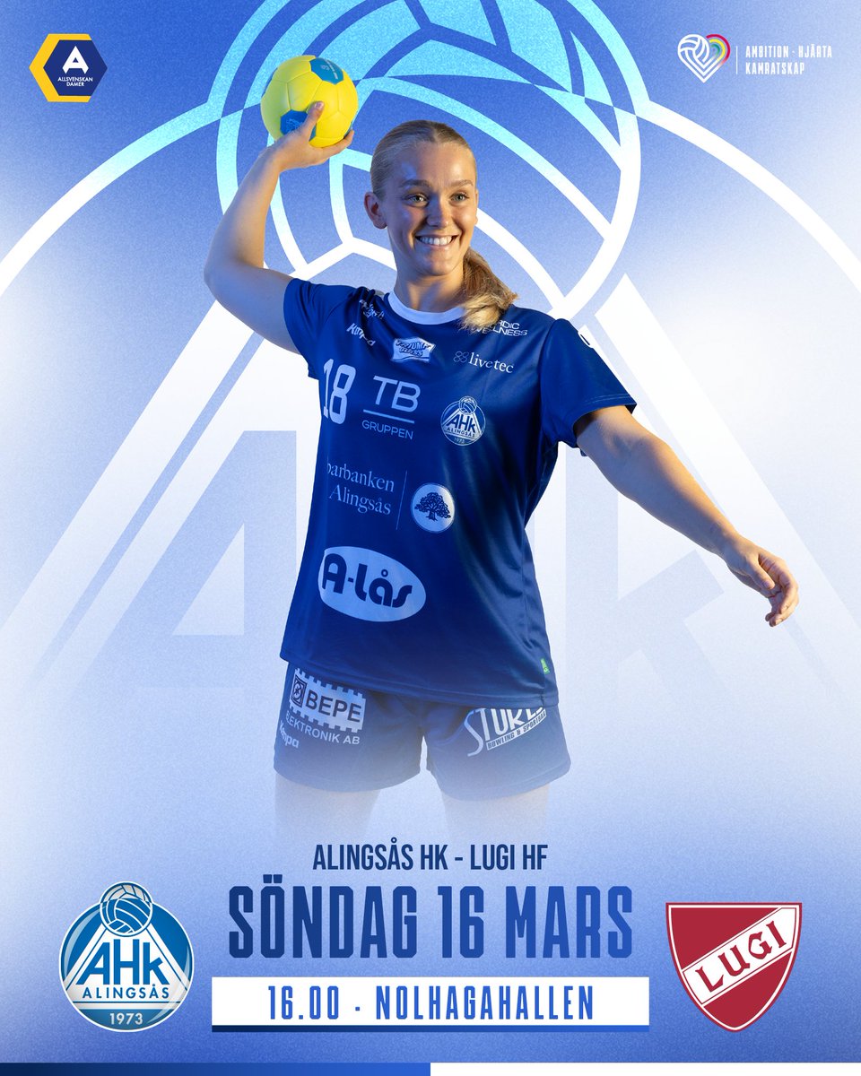 Serieepilog på söndag!

Nu till helgen avslutas seriespelet i damallsvenskan. För våra damer innebär det sista matchen för säsongen. Vi får besök av klassiska Lugi HF från Skåne. 

Biljetter köps på plats i Nolhaga.

#alingsåshk #alingsås #ahk1973 #handboll