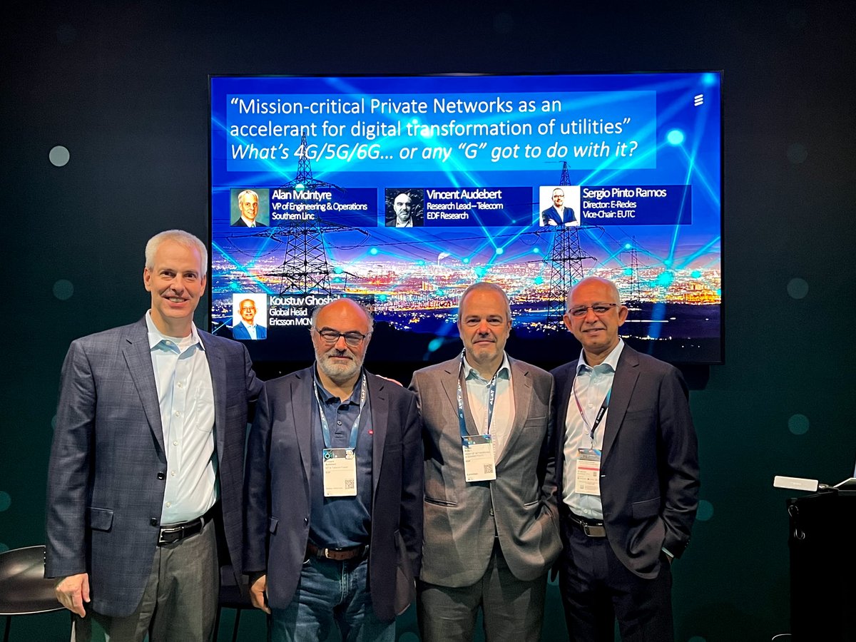 🎙️ EUTC's Vice-President, Sergio Ramos Pinto, joint the <a href="/MWCHub/">MWC</a> where he participated in <a href="/ericsson/">Ericsson</a> 's exclusive session on the importance of Private Networks for mission-critical services.
 
👉 Read more details here! lnkd.in/dCiyNPS4