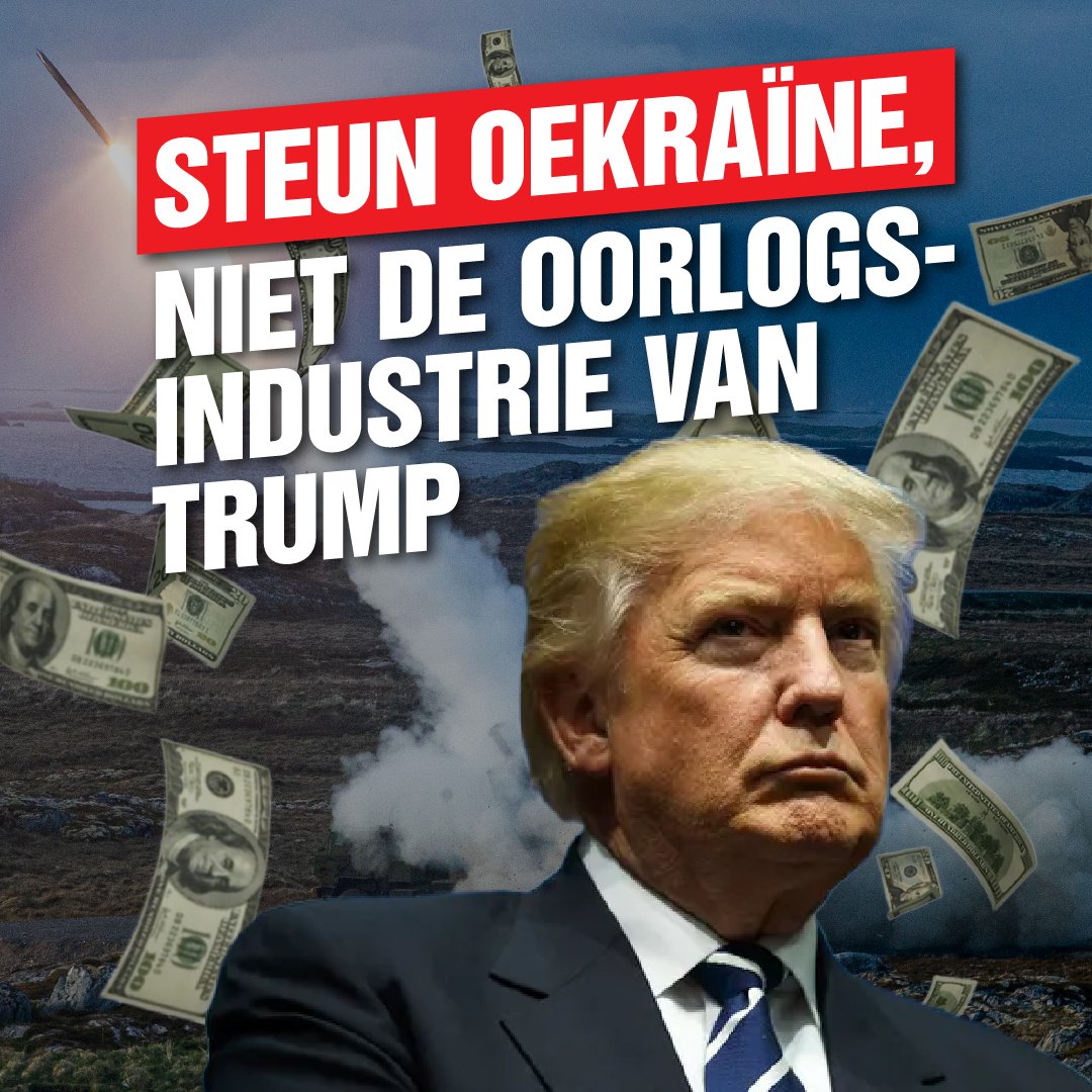SP steunt Oekraïne, niet de oorlogsindustrie van Trump.

Europese landen geven €325 miljard per jaar uit aan wapens. Ruim 3x meer dan Rusland.

3x meer is meer dan genoeg. Stop de oorlogsindustrie van Trump. Een wapenwedloop maakt onze wereld onveiliger.
sp.nl/nieuws/steun-o…