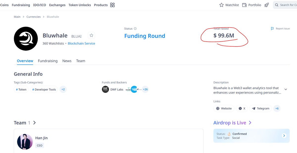🔥 <a href="/bluwhaleai/">Bluwhale</a> raised $100M

🤑 Claim your $BLUEAI for FREE

👉profile.bluwhale.com/login?referral…

1. Click profile and connect your social account

2. Finish the Quest

3. Daily Check-In

✍️Video guide: t.me/unidrop/1780