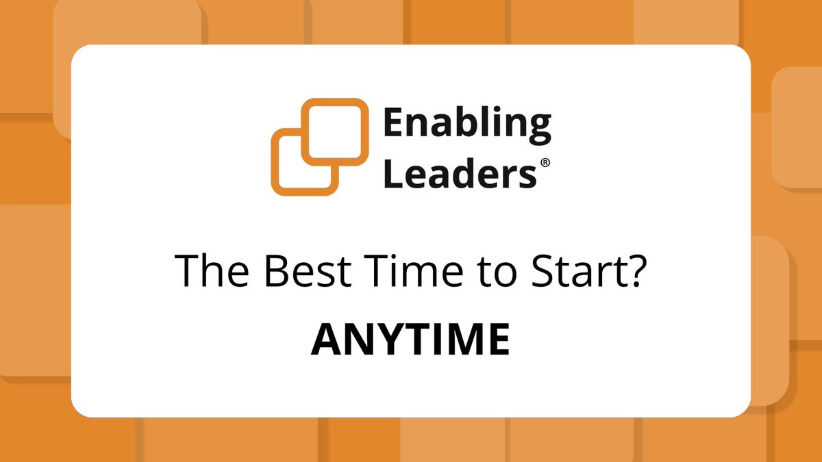 Enabling Leaders (@enab_leaders) on Twitter photo We often get asked if there is a perfect time to to start the Enabling Leaders programme.
It depends on your organisation’s goals and readiness but the short answer is... Anytime! #Leadership growth is a priority - #development is an ongoing journey.
👉 Enabling-Leaders.com We often get asked if there is a perfect time to to start the Enabling Leaders programme.
It depends on your organisation’s goals and readiness but the short answer is... Anytime! #Leadership growth is a priority - #development is an ongoing journey.
👉 Enabling-Leaders.com