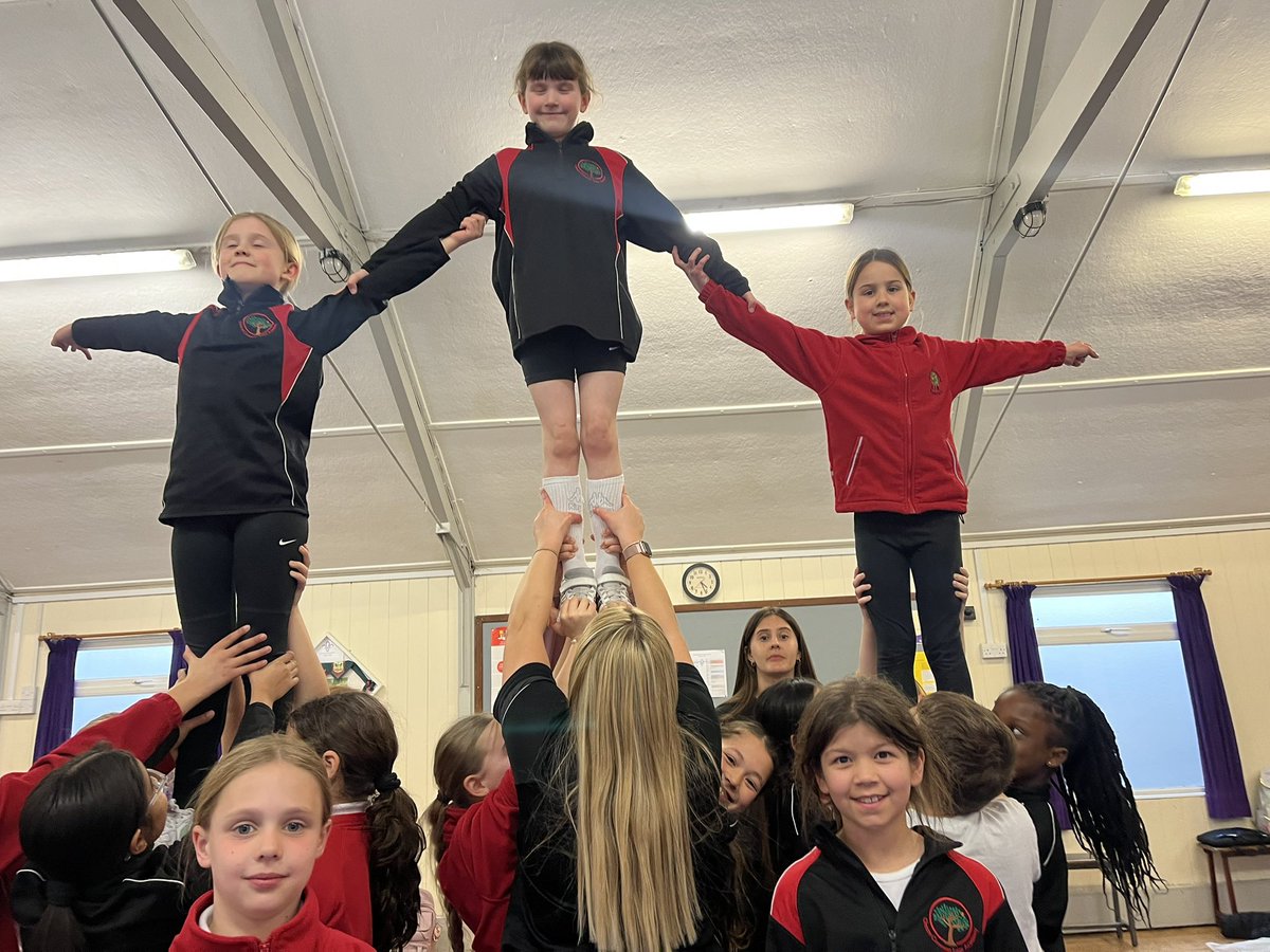 CCJacademy's tweet photo. Cheerleading club is crushing it this week, leveling up their pyramid skills! πͺβ¨ Teamwork and practice are paying off! #WeAreLeo #Cheerleading #Teamwork #PyramidGoals https://t.co/U1aGvKKOdC