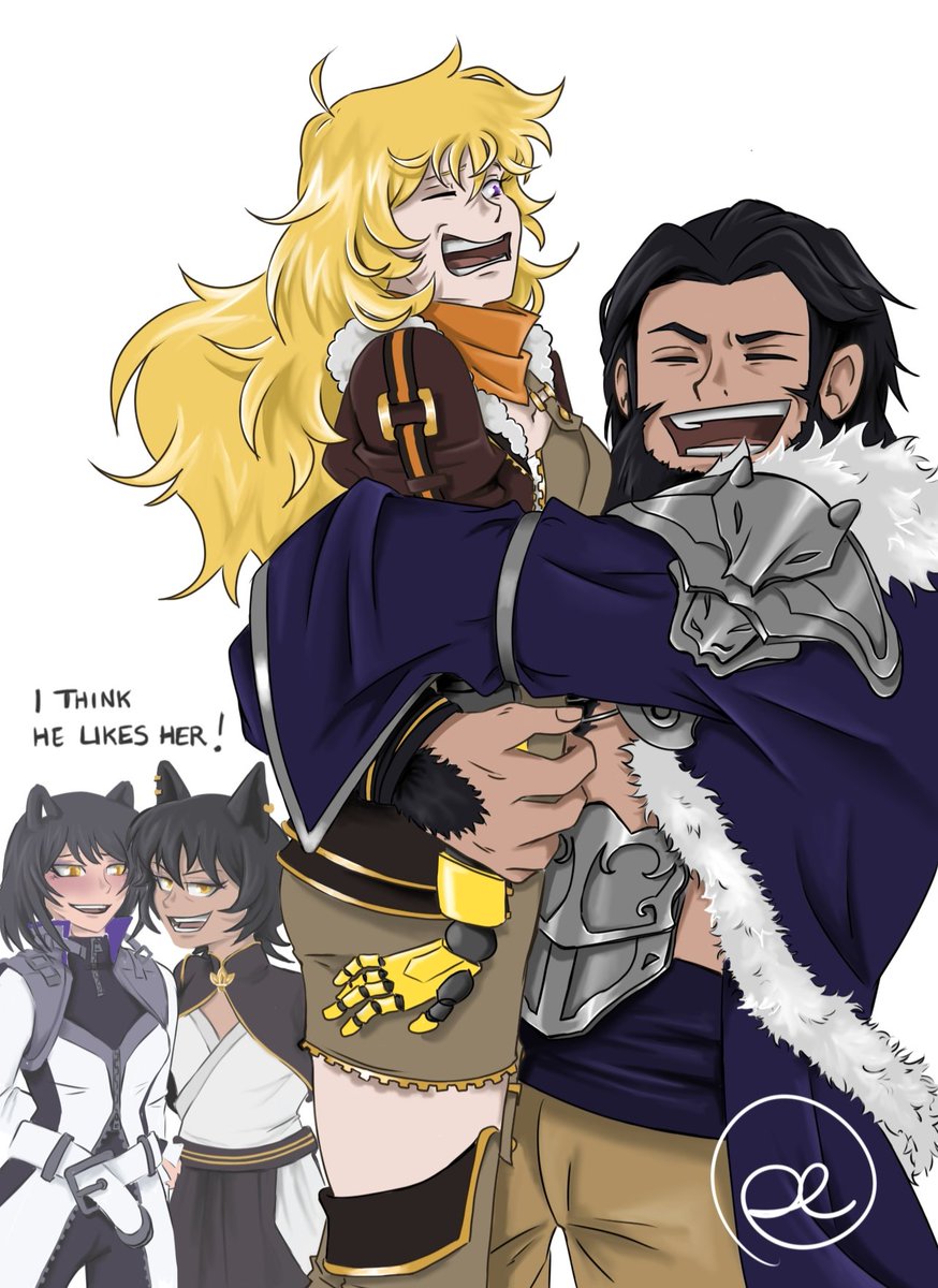 Dae_stuff's tweet image. Bear hug 
#bumbleby #RWBY