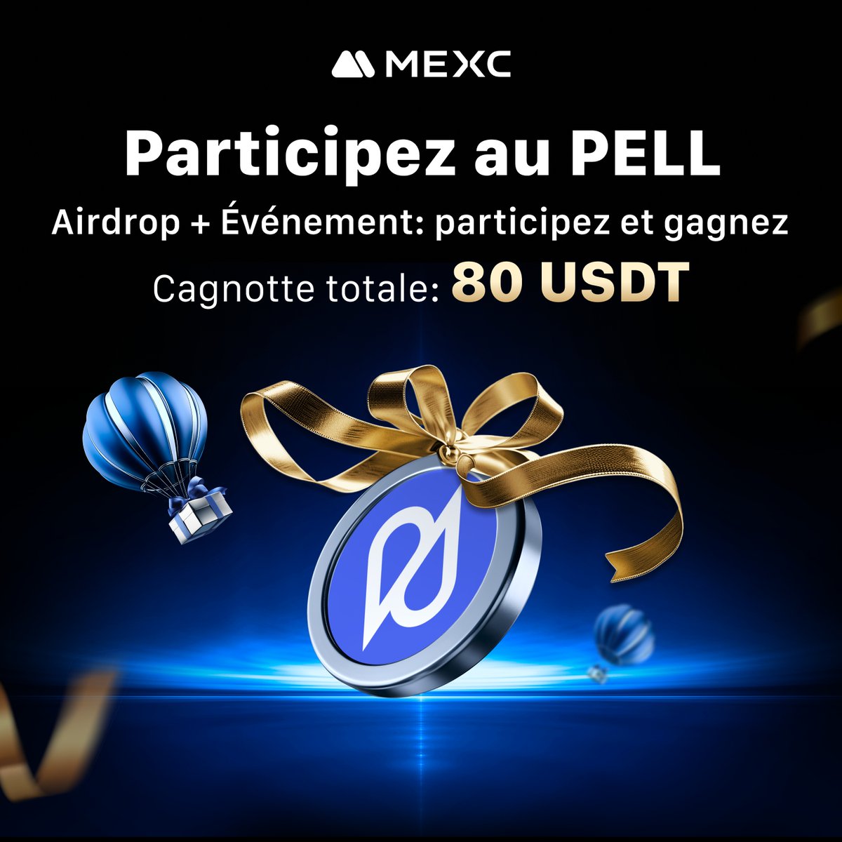 MEXCFrancophone's tweet photo. 👑 Participez à l’événement $PELL sur MEXC !  🎉

🎁 Cagnotte : 10 USDT chacun pour 8 personnes

🔗 L'événement d’airdrop $PELL : https://t.co/iZcqUtNViW

📌 Comment participer ?
💫 Suivez nous sur X : @MEXCFrancophone
💫 Rejoignez notre groupe Telegram : https://t.co/O6lGned0xk
💫 Rejoignez notre canal d'annonce Telegram :
https://t.co/qQ8w2idDOF
💫 Partagez une capture de votre inscription
en commentaire.
💫 Remplissez le formulaire suivant 👉 https://t.co/pTgMzRmolq

⏳ Date : du 12 mars 2025 au 17 mars 2025

🍀 Bonne chance à tous 🍀

#MEXC #QuizCrypto #Blockchain #Pell  #JeuConcours #Campagne #memecoins #Crypto #Journey #Giveaway #CryptoRewards #Giveaways #defi #JeuDePuzzle #DéfiCrypto #Airdrop #AirdropEvent