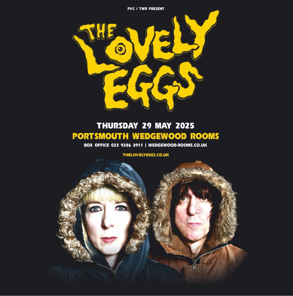 Have The Lovely Eggs EVER played Portsmouth? NO! For the first time in TWENTY years we will be playing in Portsmouth on May 29. Witness history. Bring a quill and write about it…Sip mead with your friends… but remember if you weren’t there it didn’t happen