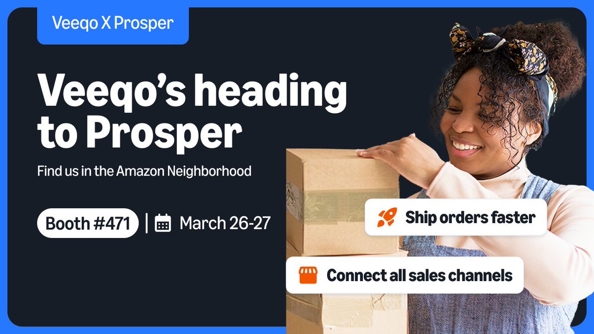 Veeqo is heading to Vegas for Prosper Show 2025!

Stop by Booth #471 in the Amazon Neighborhood to see how Veeqo helps sellers:

📦 Streamline fulfillment 
📊 Sync inventory across sales channels
💰 Save on shipping costs

Drop a 👋 in the comments if you'll be there