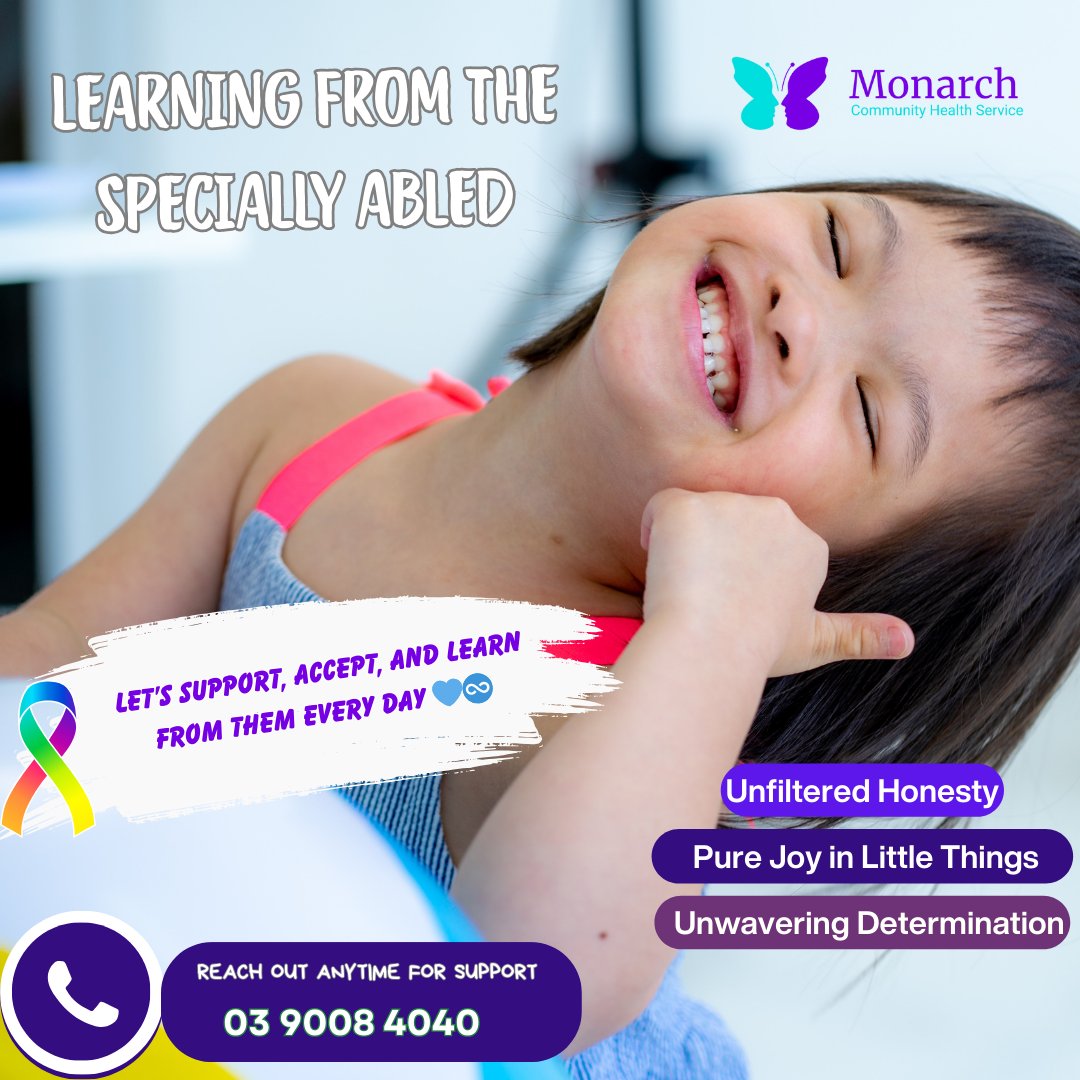 HealthMonarch's tweet image. Let’s learn patience, creativity &amp;amp; unique perspectives from incredible individuals on the spectrum! ✨
At Monarch, we believe in inclusion &amp;amp; compassionate care. 🫶
📞 03 9008 4040
#AutismAwareness #LearnFromThem #Neurodiversity #InclusiveCare #ndiscontact #supportworkerdisability