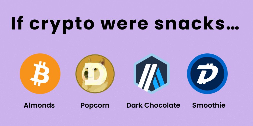 CoinRabbitLoans's tweet photo. 🍪 If crypto were snacks…  

🔹 $BTC – Almonds: healthy, reliable, and built for the long run. 
🔹 $DOGE – Popcorn: light, fun, and full of hype. 
🔹 $ARB – Dark chocolate: smart, calculated, and an acquired taste. 
🔹 $DGB – Smoothie: cool, smooth, and full of promise. https://t.co/sqEexfYdot