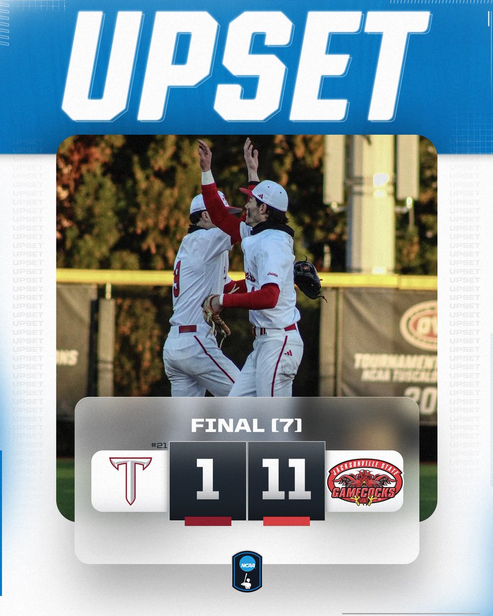 JAX STATE GETS THE WIN IN SEVEN INNINGS AGAINST NO. 21 TROY 🤯

#NCAABaseball