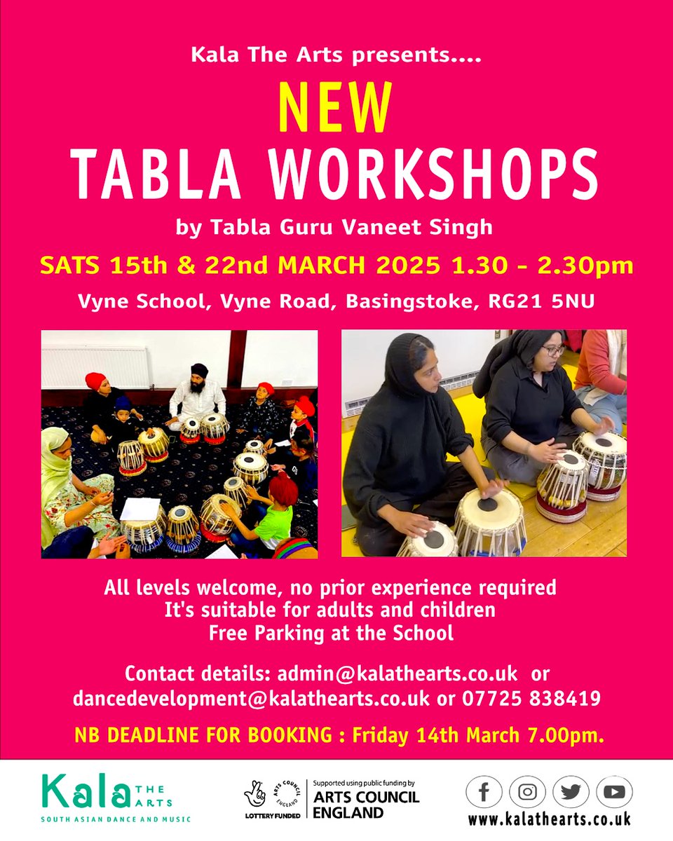 New #tabla workshops coming up, starting this weekend in #basingstoke.