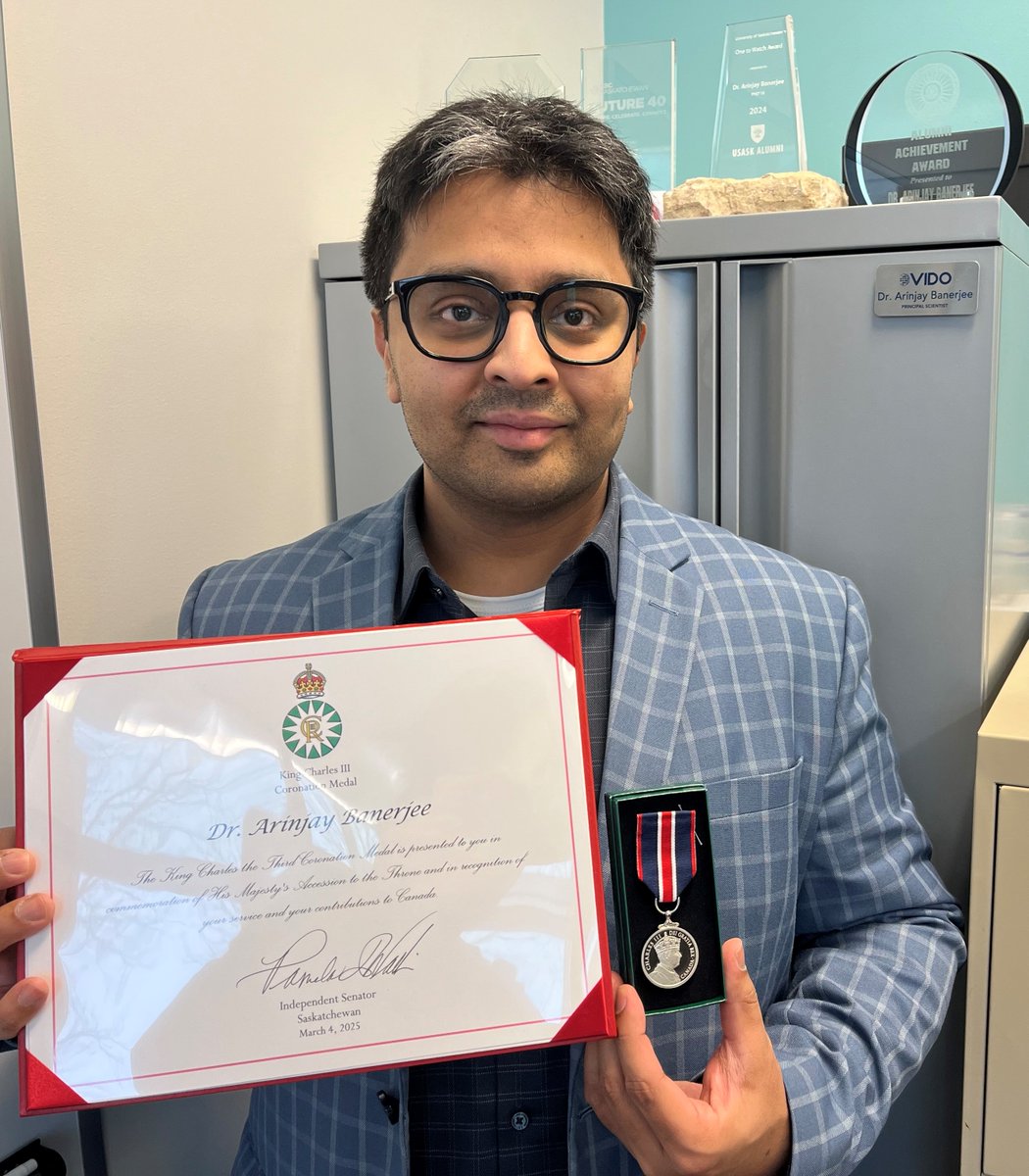 VIDO (@vidointervac) on Twitter photo Congratulations to Dr. Arinjay Banerjee <a href="/sci_questions/">Arinjay Banerjee</a> on receiving the King Charles III Coronation Medal!🎖️VIDO is incredibly proud of his achievements and the impact of his work. 👏 #ScienceExcellence #TeamVIDO Congratulations to Dr. Arinjay Banerjee <a href="/sci_questions/">Arinjay Banerjee</a> on receiving the King Charles III Coronation Medal!🎖️VIDO is incredibly proud of his achievements and the impact of his work. 👏 #ScienceExcellence #TeamVIDO