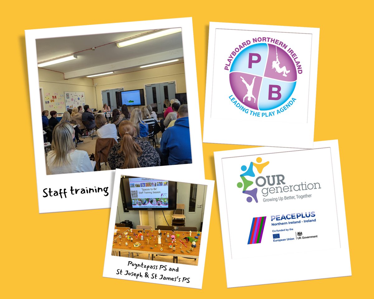 PlayBoard NI (@playboard_) on Twitter photo PlayBoard's <a href="/OURGenCYP1/">OUR Generation Project</a> team is off to an exciting start with our Spaces to Be delivery, leading a training session for 25 staff <a href="/Poyntzpass_PS/">Poyntzpass Primary School</a> & St. Joseph & St. James’s PS #Poyntzpass.
#Play sessions for the children are also underway - looking forward to lots of fun ahead! PlayBoard's <a href="/OURGenCYP1/">OUR Generation Project</a> team is off to an exciting start with our Spaces to Be delivery, leading a training session for 25 staff <a href="/Poyntzpass_PS/">Poyntzpass Primary School</a> & St. Joseph & St. James’s PS #Poyntzpass.
#Play sessions for the children are also underway - looking forward to lots of fun ahead!