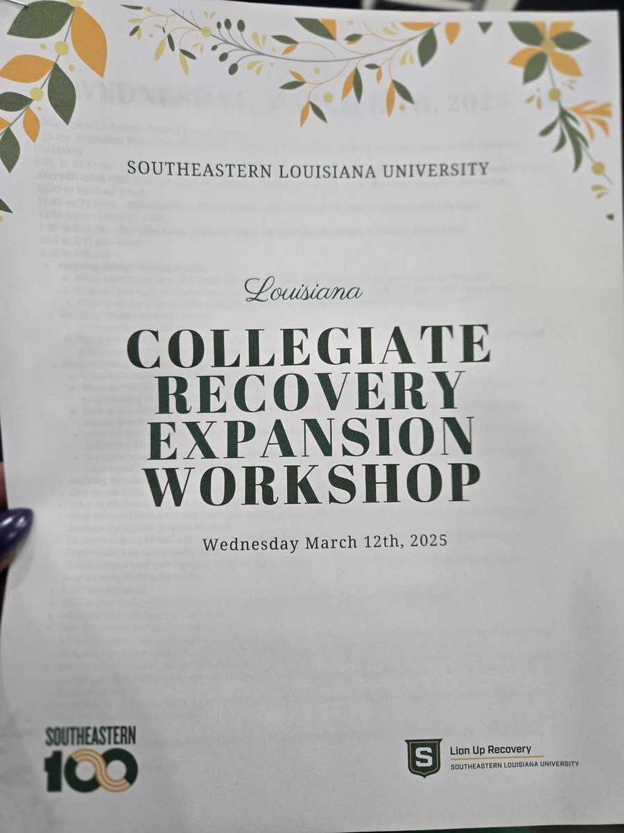 asmi248's tweet photo. Equally grateful + excited to be spending a day with staff from @Grambling1901, @NTCCgators, @lsu, @solaccofficial, @NSULA, @ULLafayette, @SouthernULaw &amp; @Tulane to advance #CollegiateRecovery, hosted by @LionUpRecovery of @oursoutheastern so that #LaProspers. https://t.co/OP3C46wP7r