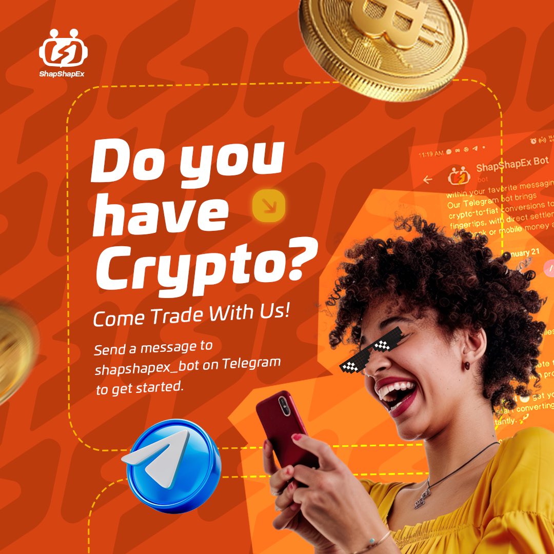 shapshapexbot's tweet photo. Got crypto? Need cash? ShapShap is here for you!

✅ Fast transactions 
✅ Best rates
✅ No stress 

Trade with us today! 🚀 https://t.co/96IESTeesY