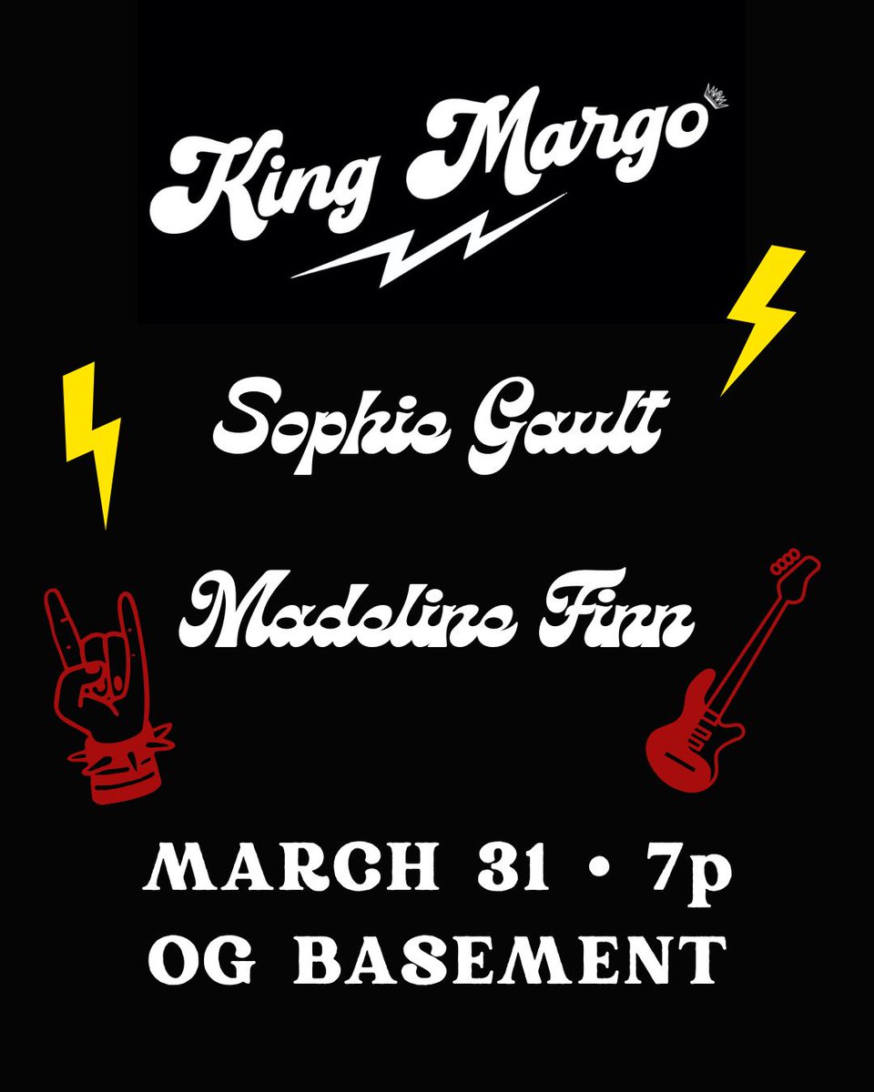The Basement (@thebasementnash) on Twitter photo JUST ANNOUNCED!! <a href="/kingmargomusic/">King Margo</a> will be in the house with <a href="/sophie_gault/">sophie gault</a> and @madelinefinnmusic on March 31st. Tickets are on sale NOW: thebasementnashville.com 🎫 JUST ANNOUNCED!! <a href="/kingmargomusic/">King Margo</a> will be in the house with <a href="/sophie_gault/">sophie gault</a> and @madelinefinnmusic on March 31st. Tickets are on sale NOW: thebasementnashville.com 🎫
